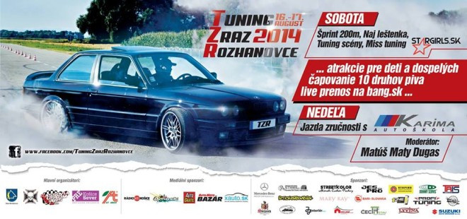 Tuning zraz Rozhanovce plagát 2014