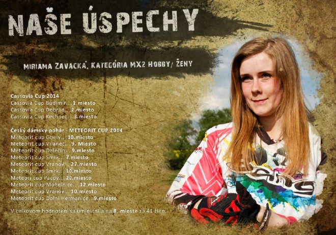 Miriama Závacká - výsledky 2014