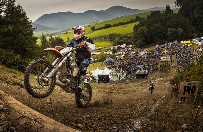 Participants perform at the Red Bull Get on Top in Porubka pri Ziline, Slovakia on September 16, 2016